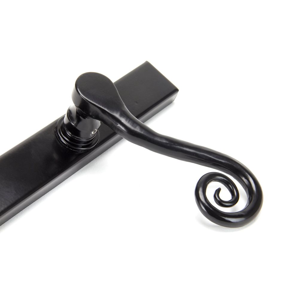 From The Anvil - Black Monkeytail Slimline Lever Espag. Latch Set - RH | Sku. 46397R | Trade Door Handles.