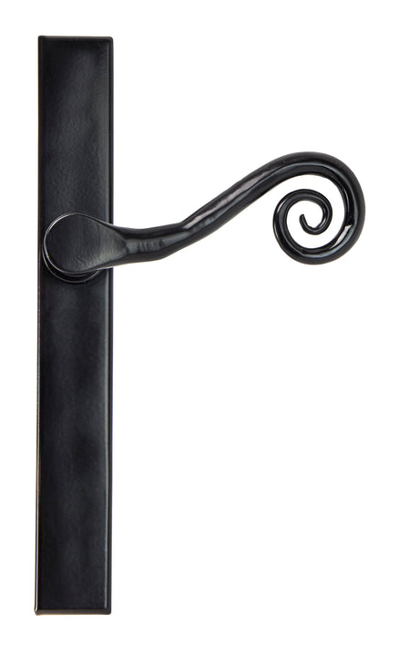 From The Anvil - Black Monkeytail Slimline Lever Espag. Latch Set - RH | Sku. 46397R | Trade Door Handles.
