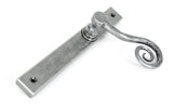 From The Anvil - Pewter Monkeytail Slimline Lever Espag. Latch Set - LH | Sku. 46398L | Trade Door Handles.