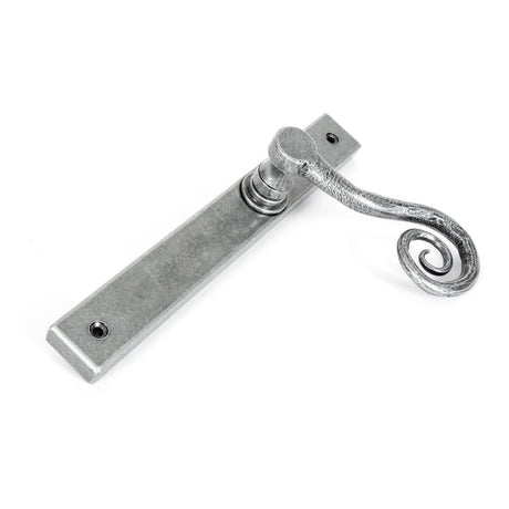 From The Anvil - Pewter Monkeytail Slimline Lever Espag. Latch Set - LH | Sku. 46398L | Trade Door Handles.