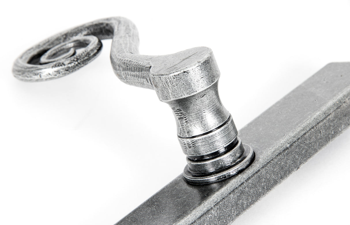 From The Anvil - Pewter Monkeytail Slimline Lever Espag. Latch Set - LH | Sku. 46398L | Trade Door Handles.