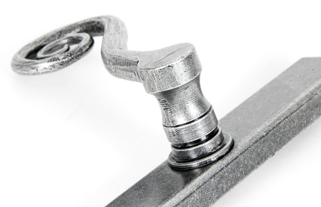 From The Anvil - Pewter Monkeytail Slimline Lever Espag. Latch Set - LH | Sku. 46398L | Trade Door Handles.