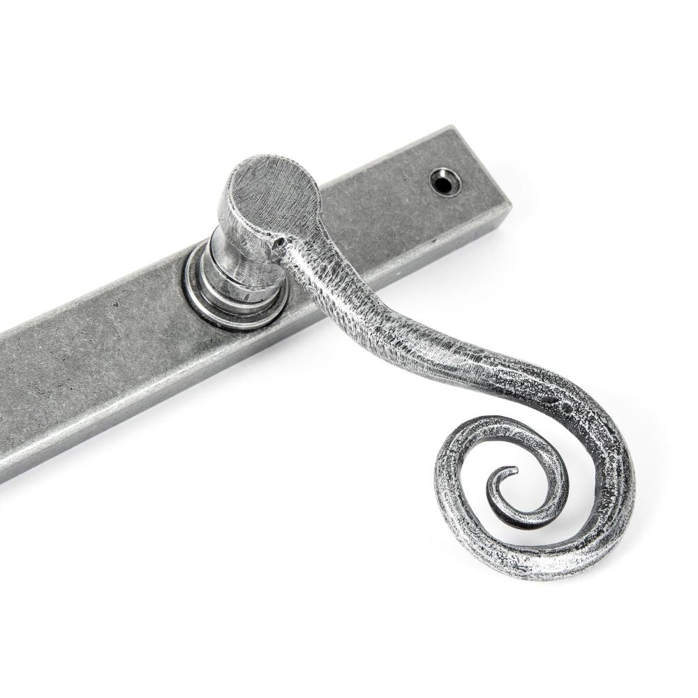 From The Anvil - Pewter Monkeytail Slimline Lever Espag. Latch Set - LH | Sku. 46398L | Trade Door Handles.