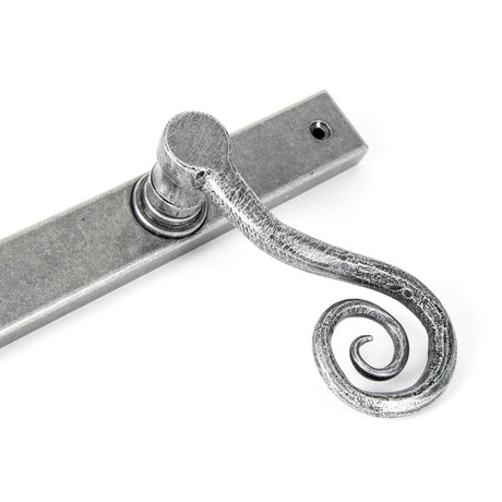 From The Anvil - Pewter Monkeytail Slimline Lever Espag. Latch Set - LH | Sku. 46398L | Trade Door Handles.