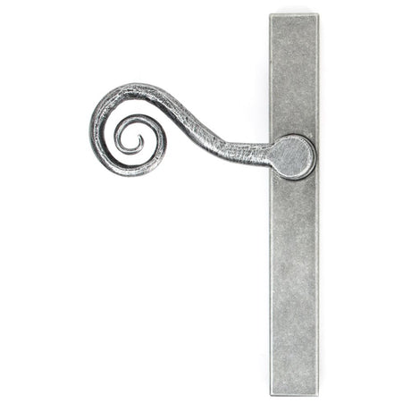 From The Anvil - Pewter Monkeytail Slimline Lever Espag. Latch Set - LH | Sku. 46398L | Trade Door Handles.