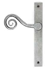 From The Anvil - Pewter Monkeytail Slimline Lever Espag. Latch - RH | Sku. 46398R | Trade Door Handles.