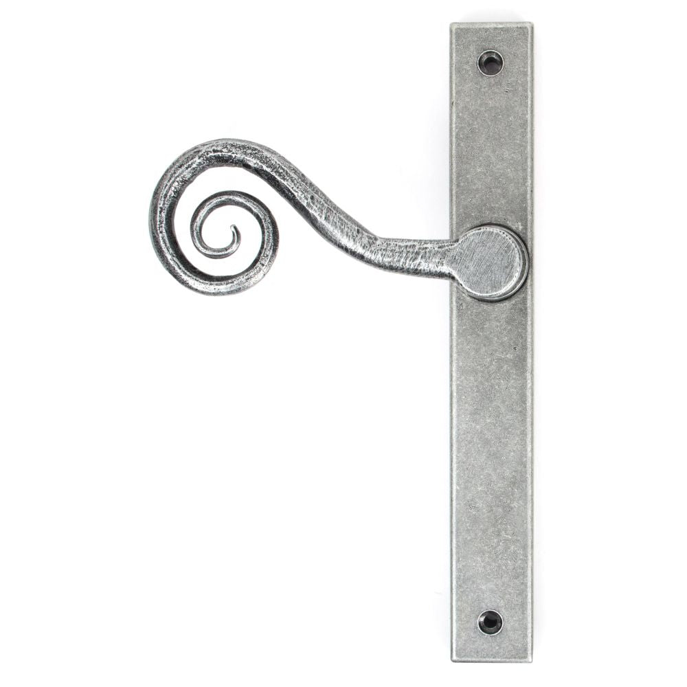 From The Anvil - Pewter Monkeytail Slimline Lever Espag. Latch - RH | Sku. 46398R | Trade Door Handles.