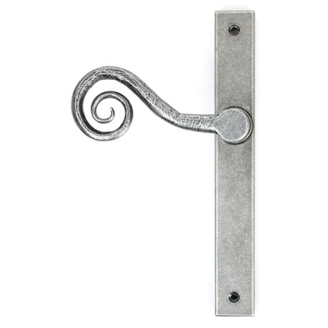From The Anvil - Pewter Monkeytail Slimline Lever Espag. Latch - RH | Sku. 46398R | Trade Door Handles.