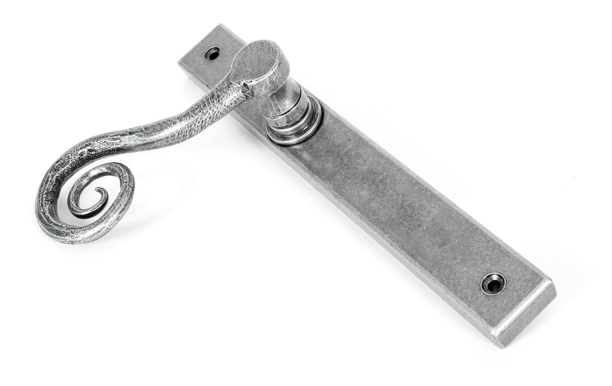 From The Anvil - Pewter Monkeytail Slimline Lever Espag. Latch - RH | Sku. 46398R | Trade Door Handles.