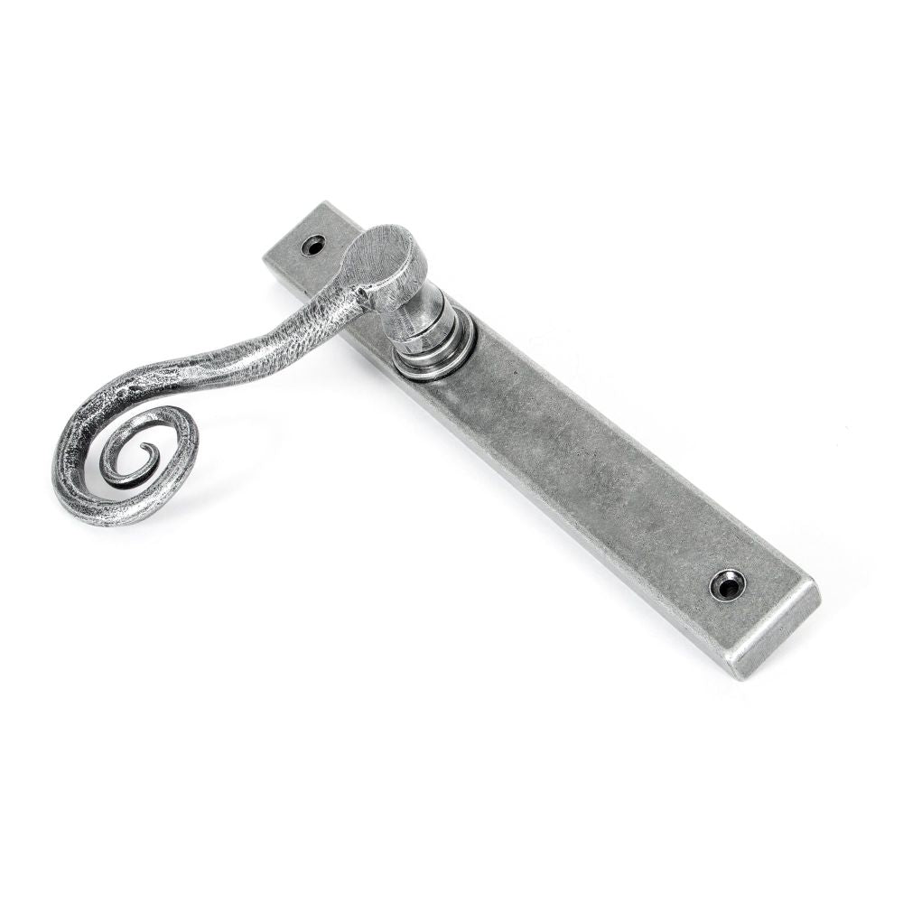 From The Anvil - Pewter Monkeytail Slimline Lever Espag. Latch - RH | Sku. 46398R | Trade Door Handles.
