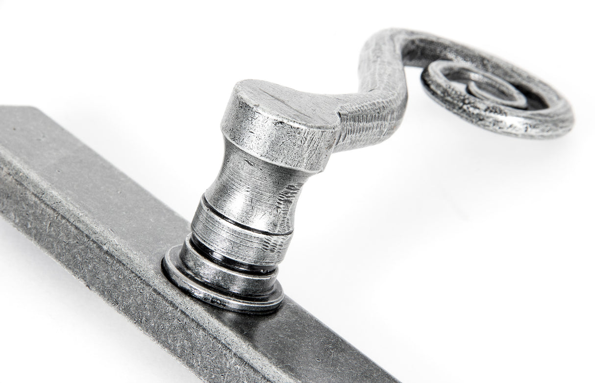 From The Anvil - Pewter Monkeytail Slimline Lever Espag. Latch - RH | Sku. 46398R | Trade Door Handles.