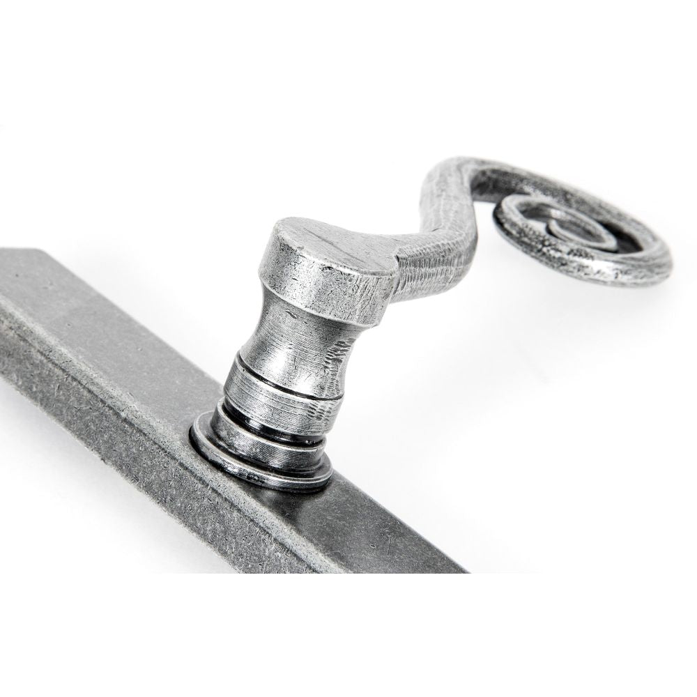 From The Anvil - Pewter Monkeytail Slimline Lever Espag. Latch - RH | Sku. 46398R | Trade Door Handles.