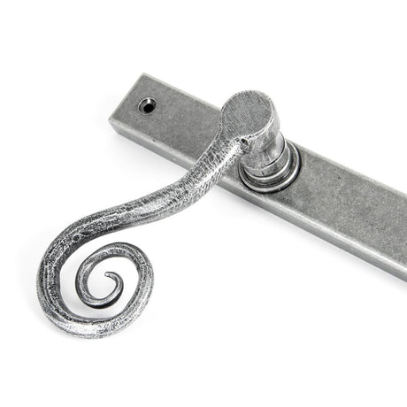 From The Anvil - Pewter Monkeytail Slimline Lever Espag. Latch - RH | Sku. 46398R | Trade Door Handles.