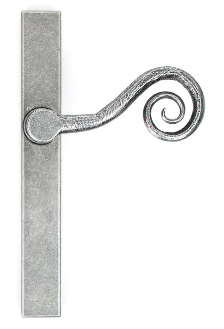 From The Anvil - Pewter Monkeytail Slimline Lever Espag. Latch - RH | Sku. 46398R | Trade Door Handles.