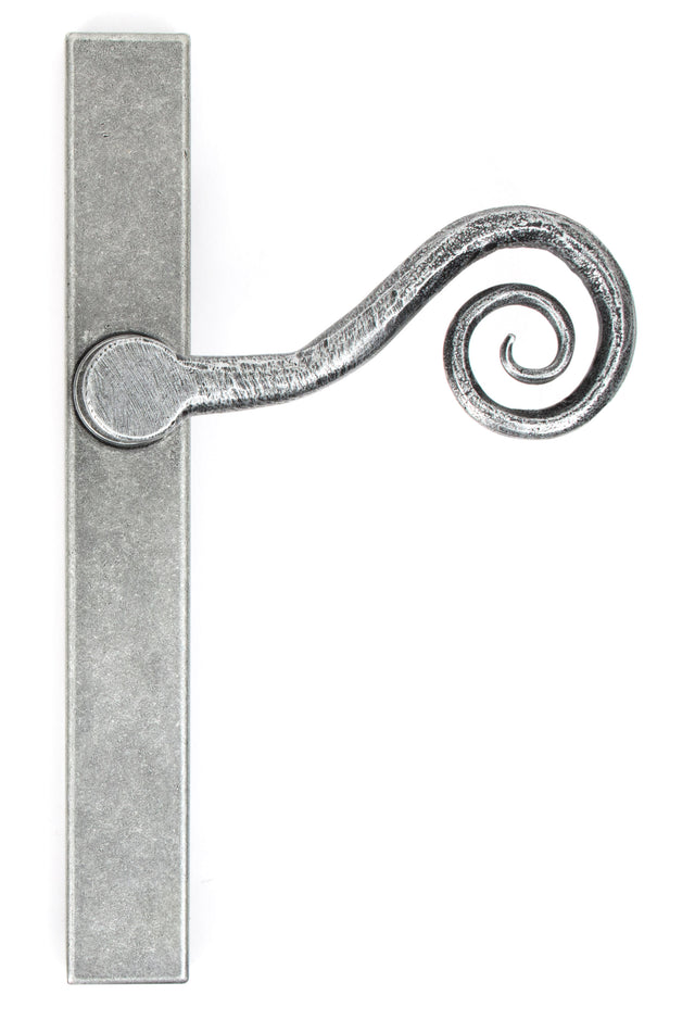 From The Anvil - Pewter Monkeytail Slimline Lever Espag. Latch - RH | Sku. 46398R | Trade Door Handles.