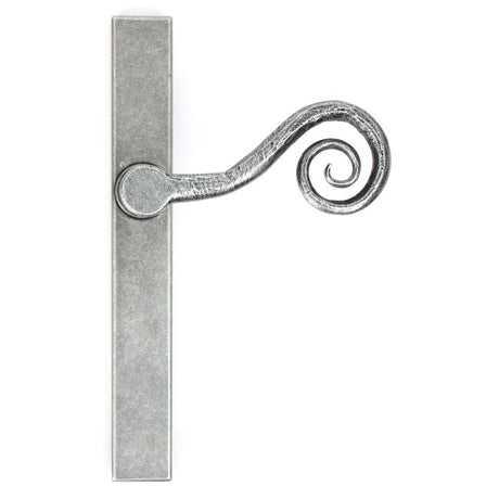 From The Anvil - Pewter Monkeytail Slimline Lever Espag. Latch - RH | Sku. 46398R | Trade Door Handles.