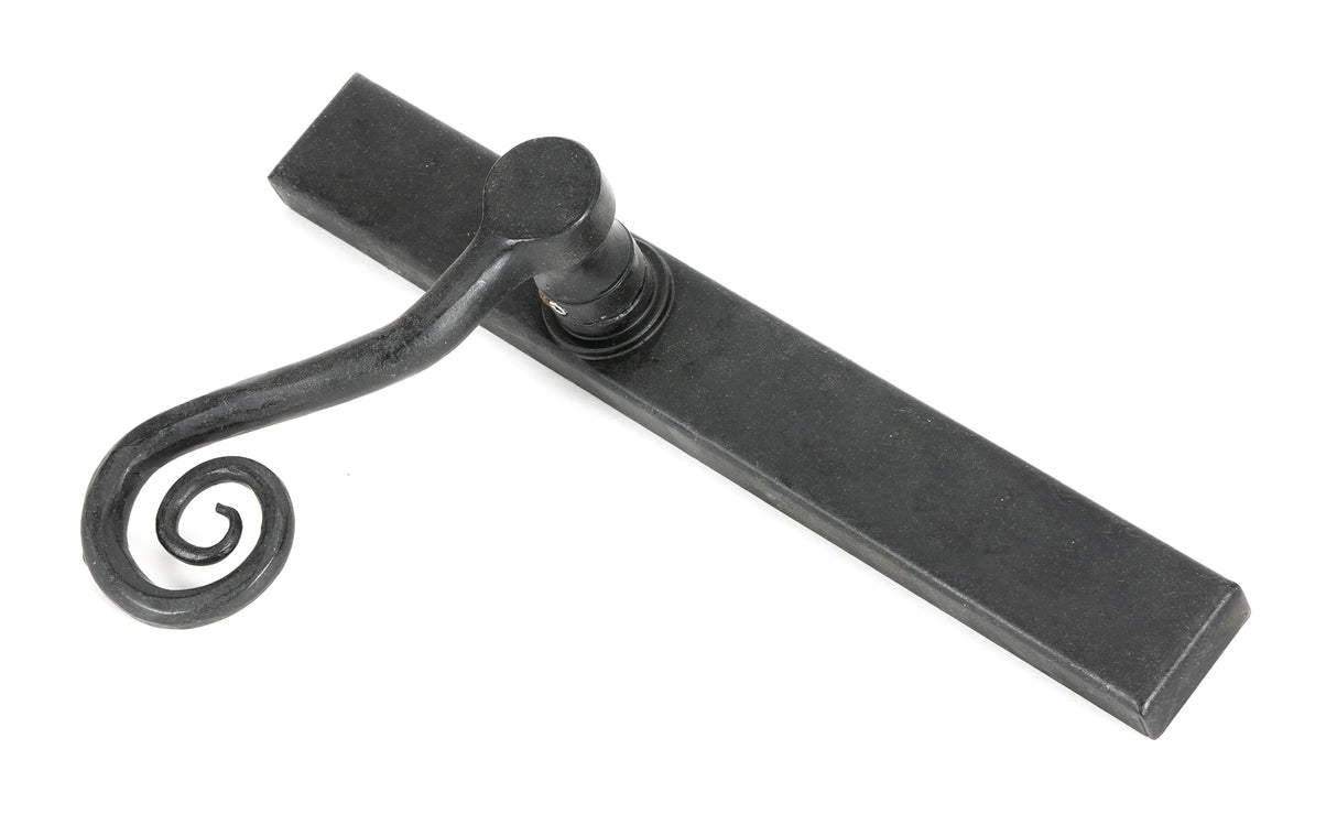 From The Anvil - External Beeswax Monkeytail Slimline Lever Espag. Latch Set -LH | Sku. 46399L | Trade Door Handles.