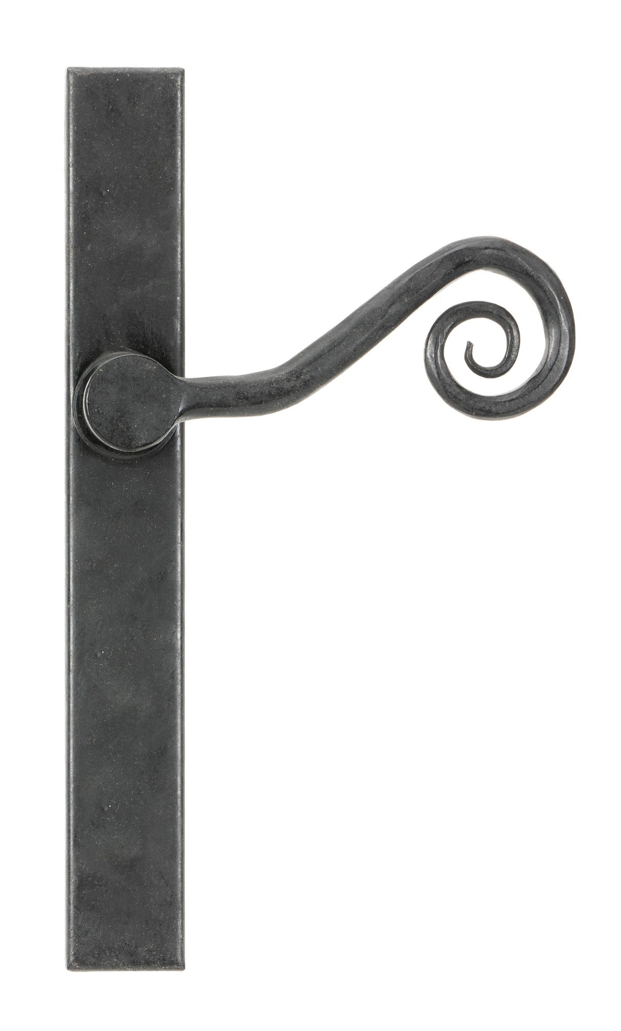 From The Anvil - External Beeswax Monkeytail Slimline Lever Espag. Latch Set -RH | Sku. 46399R | Trade Door Handles.