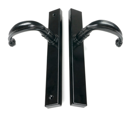 From The Anvil - Black Cottage Slimline Lever Espag. Latch Set | Sku. 46400 | Trade Door Handles.