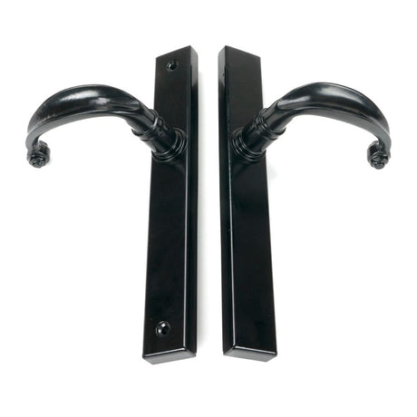 From The Anvil - Black Cottage Slimline Lever Espag. Latch Set | Sku. 46400 | Trade Door Handles.