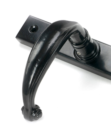 From The Anvil - Black Cottage Slimline Lever Espag. Latch Set | Sku. 46400 | Trade Door Handles.