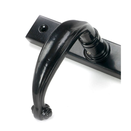 From The Anvil - Black Cottage Slimline Lever Espag. Latch Set | Sku. 46400 | Trade Door Handles.