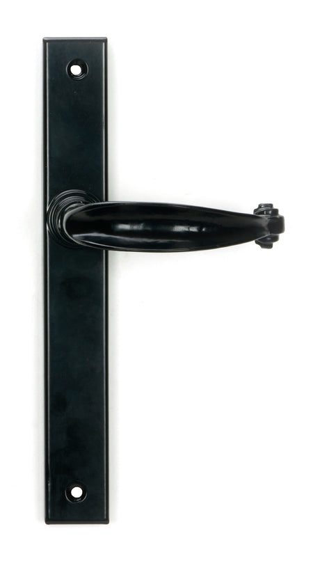 From The Anvil - Black Cottage Slimline Lever Espag. Latch Set | Sku. 46400 | Trade Door Handles.