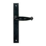 From The Anvil - Black Cottage Slimline Lever Espag. Latch Set | Sku. 46400 | Trade Door Handles.