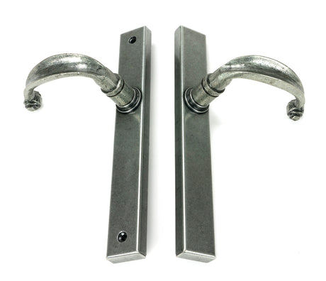 From The Anvil - Pewter Cottage Slimline Lever Espag. Latch Set | Sku. 46401 | Trade Door Handles.