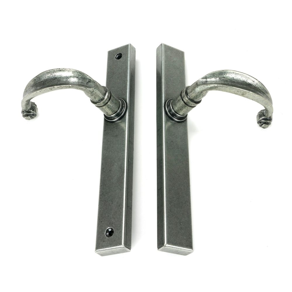 From The Anvil - Pewter Cottage Slimline Lever Espag. Latch Set | Sku. 46401 | Trade Door Handles.