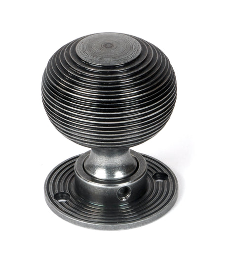 From The Anvil - Pewter Heavy Beehive Mortice/Rim Knob Set | Sku. 46403 | Trade Door Handles.