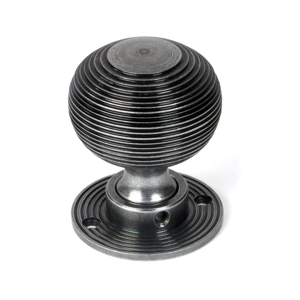 From The Anvil - Pewter Heavy Beehive Mortice/Rim Knob Set | Sku. 46403 | Trade Door Handles.
