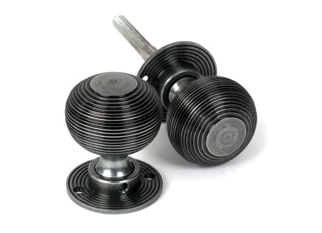 From The Anvil - Pewter Heavy Beehive Mortice/Rim Knob Set | Sku. 46403 | Trade Door Handles.