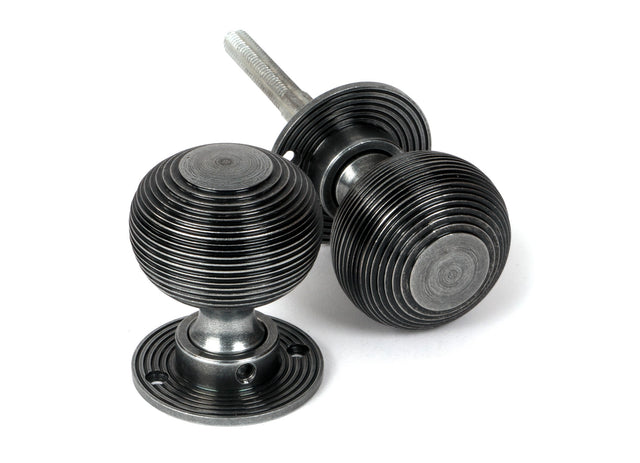 From The Anvil - Pewter Heavy Beehive Mortice/Rim Knob Set | Sku. 46403 | Trade Door Handles.