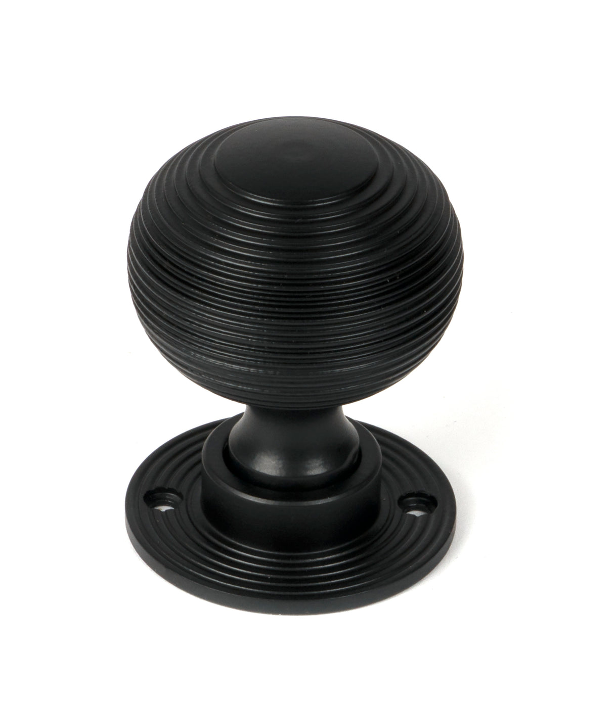 From The Anvil - Matt Black Heavy Beehive Mortice/Rim Knob Set | Sku. 46404 | Trade Door Handles.