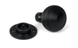 From The Anvil - Matt Black Heavy Beehive Mortice/Rim Knob Set | Sku. 46404 | Trade Door Handles.
