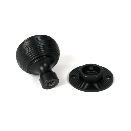 From The Anvil - Matt Black Heavy Beehive Mortice/Rim Knob Set | Sku. 46404 | Trade Door Handles.