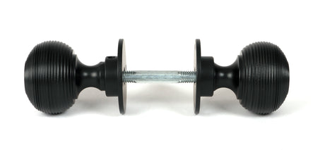 From The Anvil - Matt Black Heavy Beehive Mortice/Rim Knob Set | Sku. 46404 | Trade Door Handles.