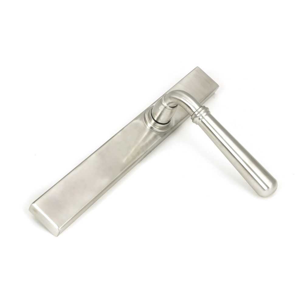 From The Anvil - Satin Marine SS (316) Newbury Slimline Lever Espag. Latch Set | Sku. 46406 | Trade Door Handles.