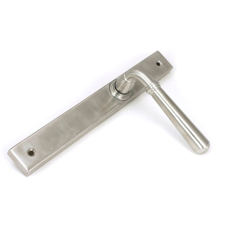 From The Anvil - Satin Marine SS (316) Newbury Slimline Lever Espag. Latch Set | Sku. 46406 | Trade Door Handles.