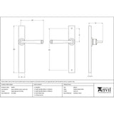 From The Anvil - Satin Marine SS (316) Avon Slimline Lever Espag. Latch Set | Sku. 46407 | Trade Door Handles.