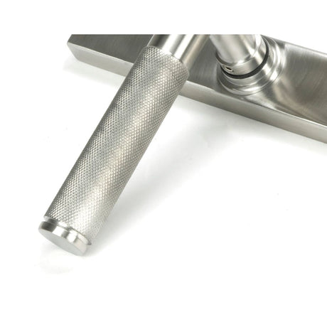 From The Anvil - Satin Marine SS (316) Brompton Slimline Lever Espag. Latch Set | Sku. 46409 | Trade Door Handles.