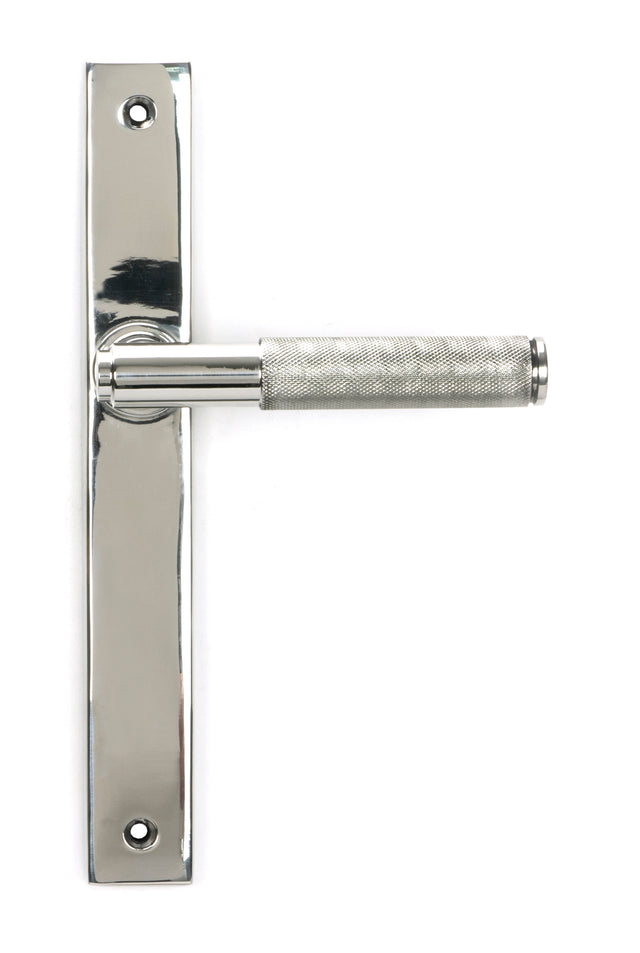 From The Anvil - Polished Marine SS (316) Brompton Slimline Lever Espag. Latch Set | Sku. 46410 | Trade Door Handles.