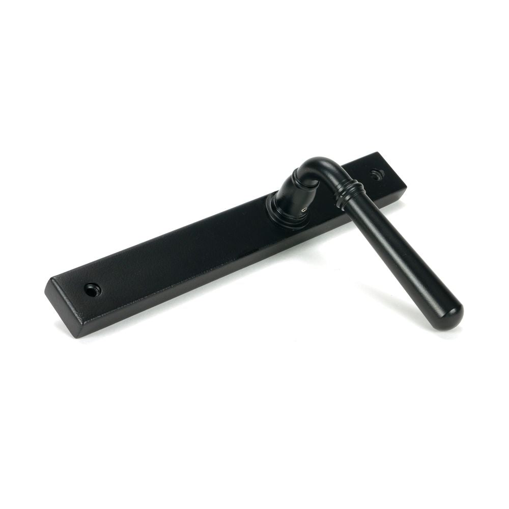 From The Anvil - Matt Black Newbury Slimline Lever Espag. Latch Set | Sku. 46411 | Trade Door Handles.
