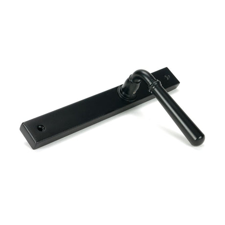 From The Anvil - Matt Black Newbury Slimline Lever Espag. Latch Set | Sku. 46411 | Trade Door Handles.