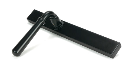 From The Anvil - Matt Black Newbury Slimline Lever Espag. Latch Set | Sku. 46411 | Trade Door Handles.