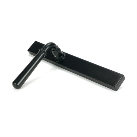 From The Anvil - Matt Black Newbury Slimline Lever Espag. Latch Set | Sku. 46411 | Trade Door Handles.