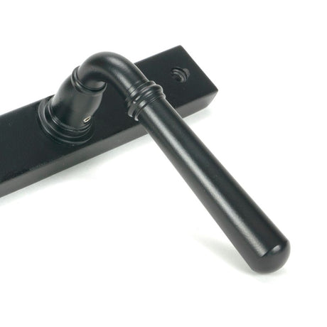 From The Anvil - Matt Black Newbury Slimline Lever Espag. Latch Set | Sku. 46411 | Trade Door Handles.