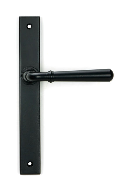 From The Anvil - Matt Black Newbury Slimline Lever Espag. Latch Set | Sku. 46411 | Trade Door Handles.
