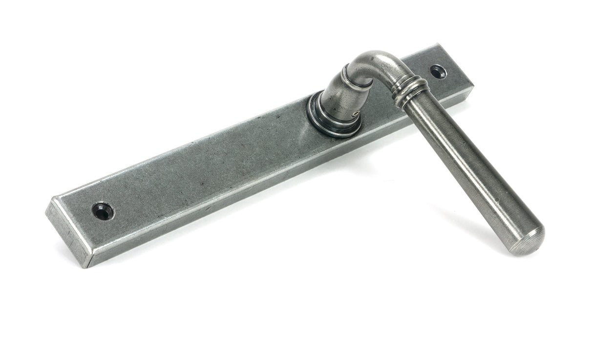 From The Anvil - Pewter Newbury Slimline Lever Espag. Latch Set | Sku. 46412 | Trade Door Handles.